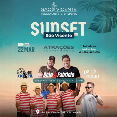 北欧メロハー,AOR◆WEST OF SUNSET/WEST OF SUNSET Sunset São Vicente - Especial Zezé e Edson e Hudson | OTicket